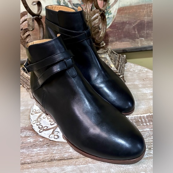 EUC Sezane “Montana” Low Heel Black Leather Ankle Boot. Sz 39/8 - Picture 3 of 15